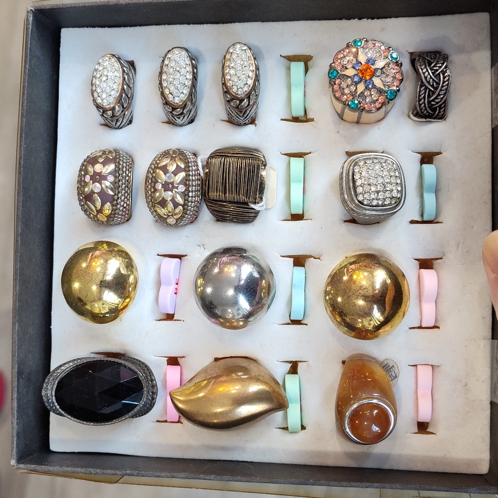 Elegant Gold and Silver Ring Set